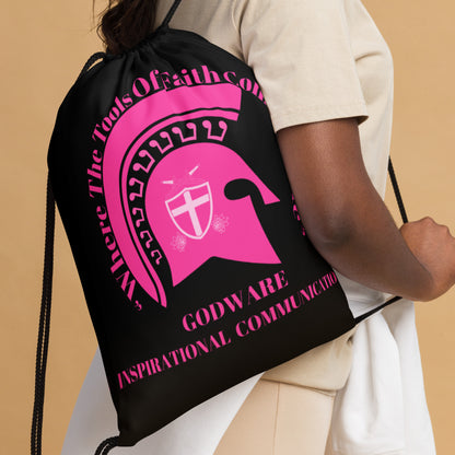 Godware Drawstring bag - Hot pink/Black