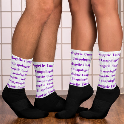 Unapologetic Inspirational Unisex cotton stretch socks