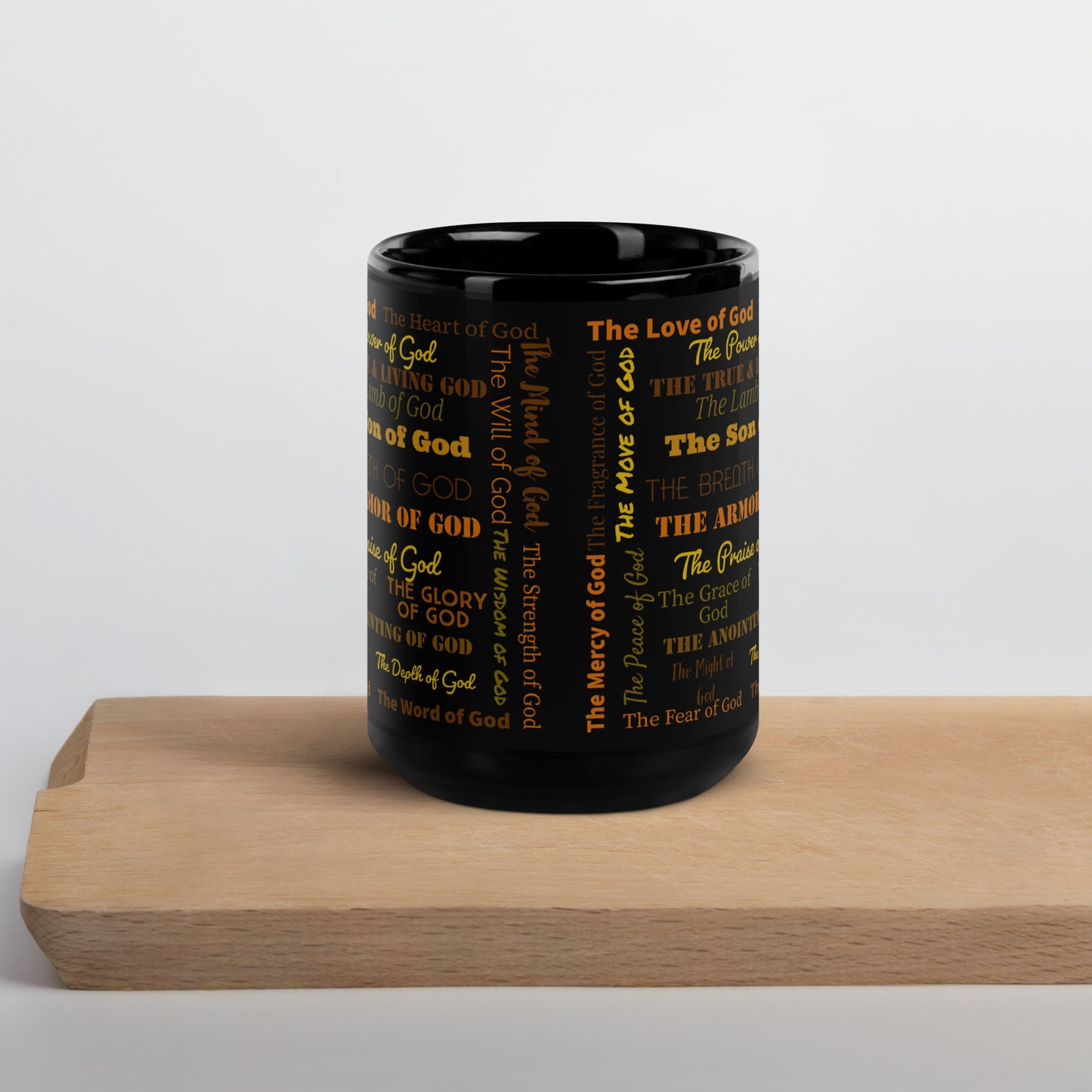 Attributes of God  Earthtone/Black Inspirational Mug