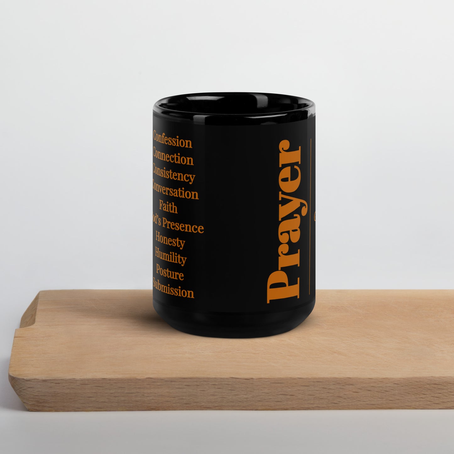 Prayer collection inspirational mug  - Earthtone/Black