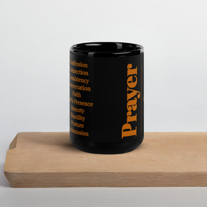 Prayer collection inspirational mug  - Earthtone/Black