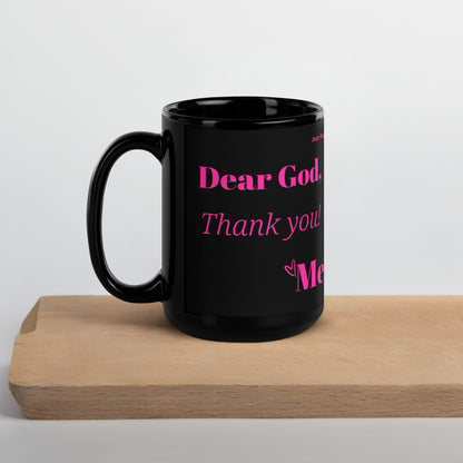 Dear God Inspirational Mug - Hot pink print