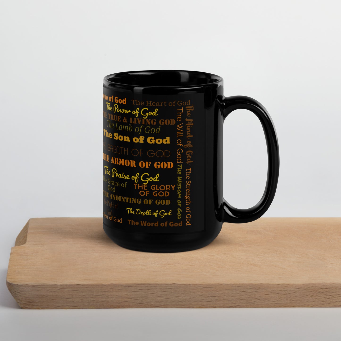 Attributes of God  Earthtone/Black Inspirational Mug