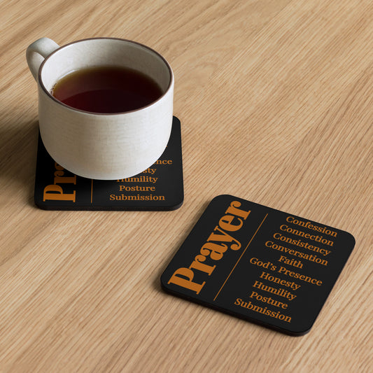 Prayer collection inspirational coaster - Earthtone/Black