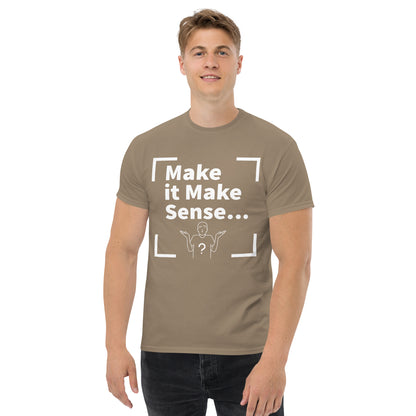 Make Sense Men's  T-shirt - White Print