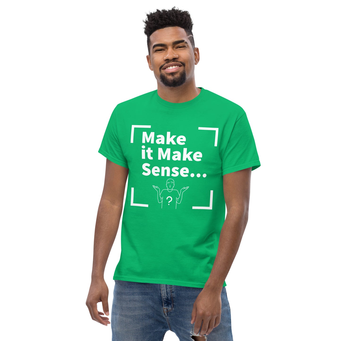 Make Sense Men's  T-shirt - White Print