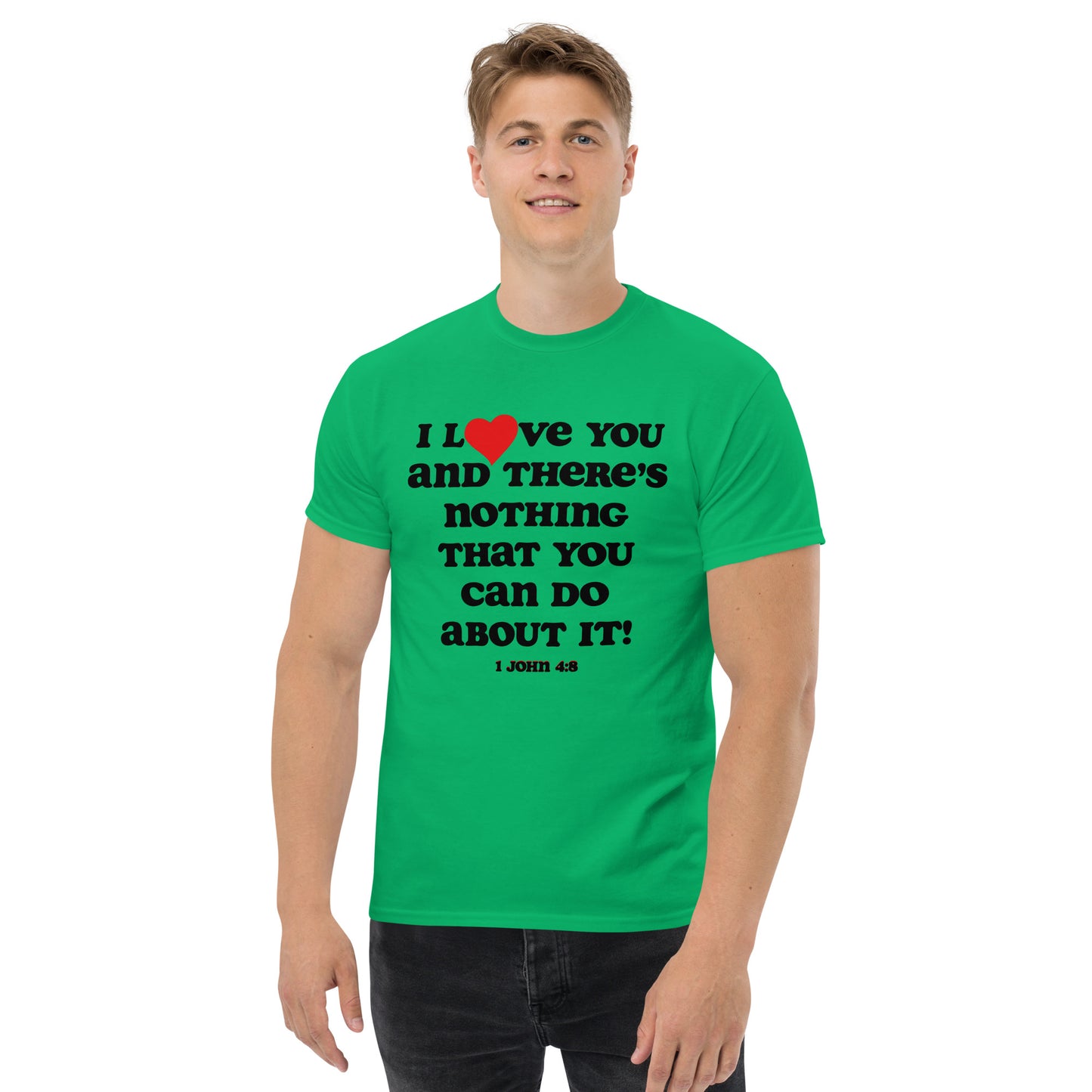 I Love You Men's tee - Black print