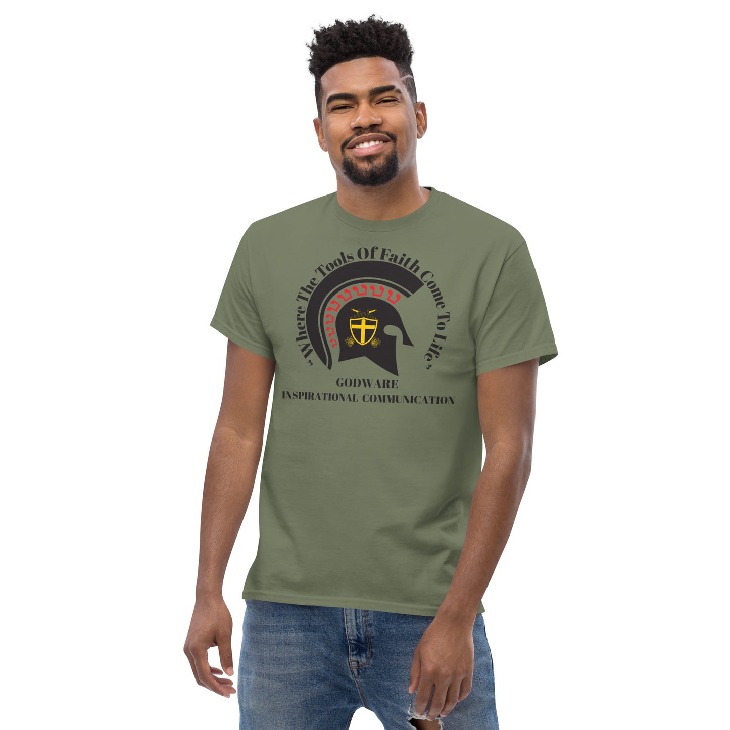 Godware Helmet Logo Men's short-sleeved tee  - Black logo