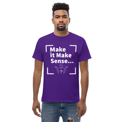 Make Sense Men's  T-shirt - White Print