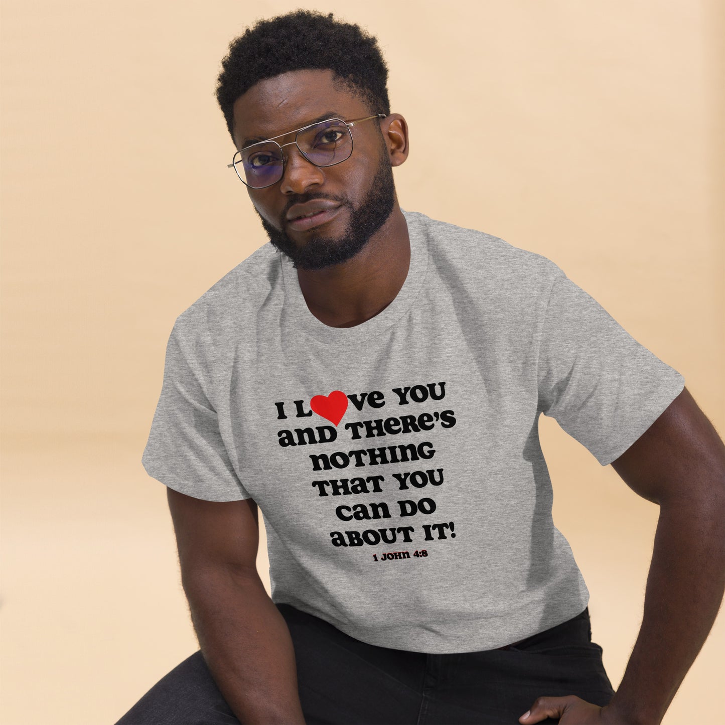 I Love You Men's tee - Black print