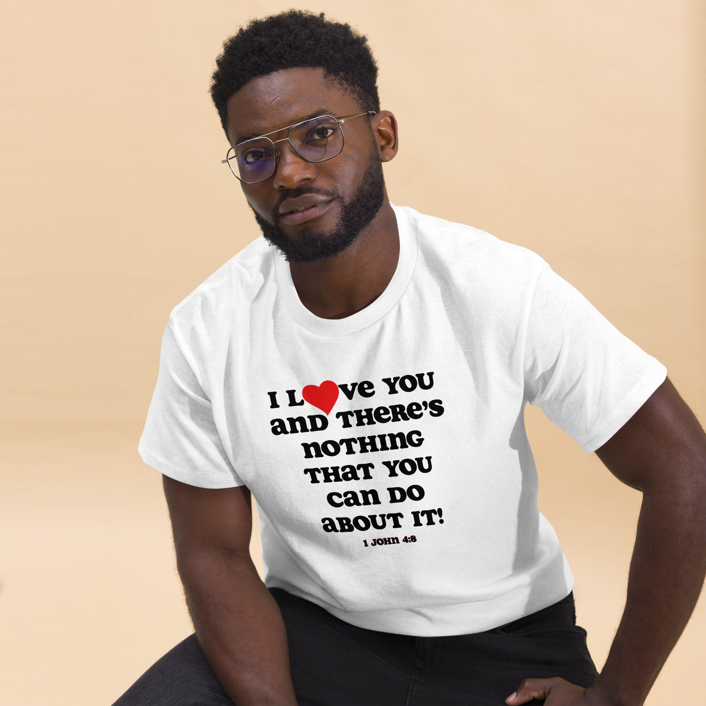 I Love You Men's tee - Black print