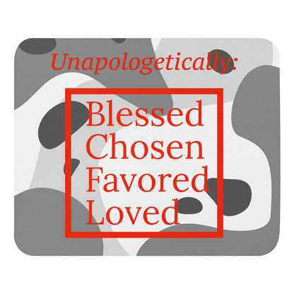 Inspirational Mouse pad - Unapologetic (Camo/Red)