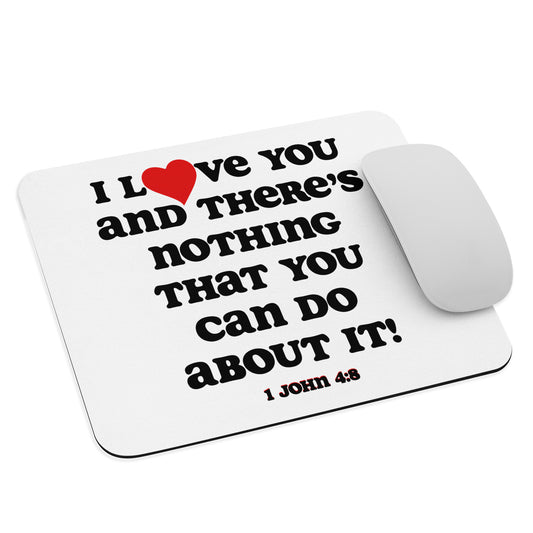 I Love You Mouse pad - White