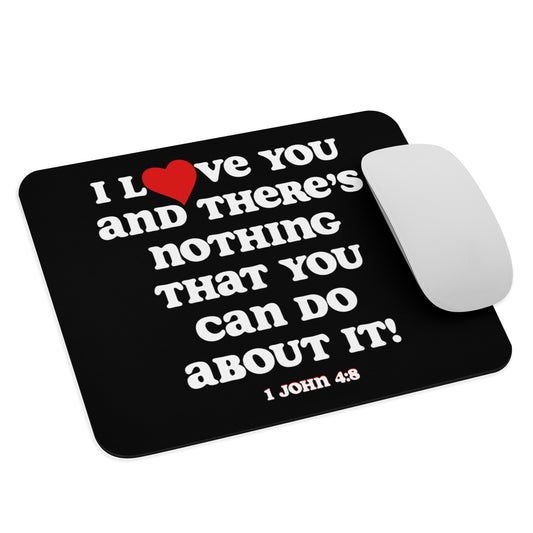 I Love You Mouse pad - Black