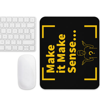 Make Sense Mouse pad - Black/Gold