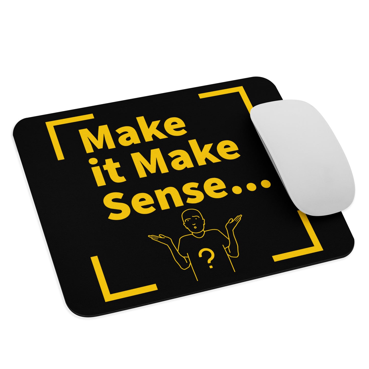 Make Sense Mouse pad - Black/Gold