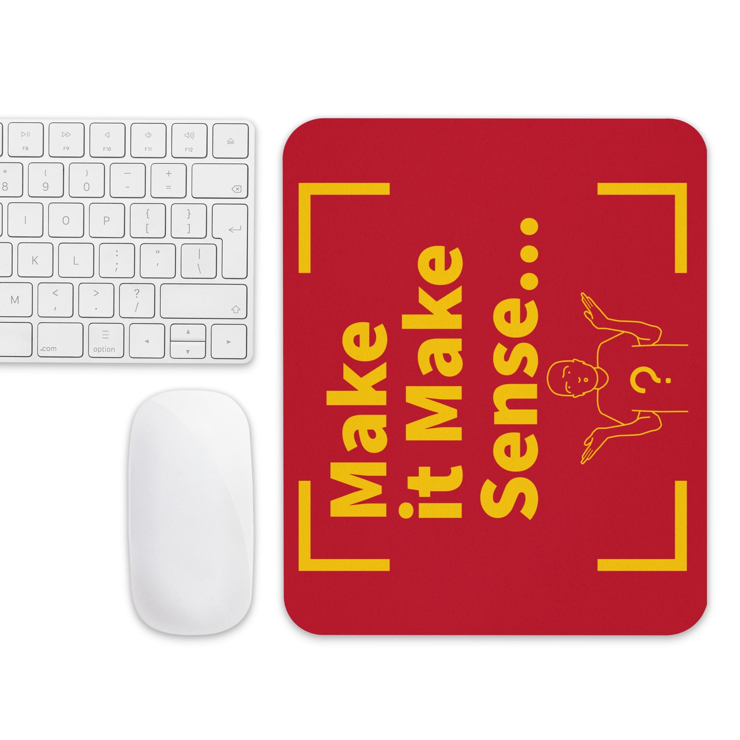 Make Sense Mouse pad - Red/Gold