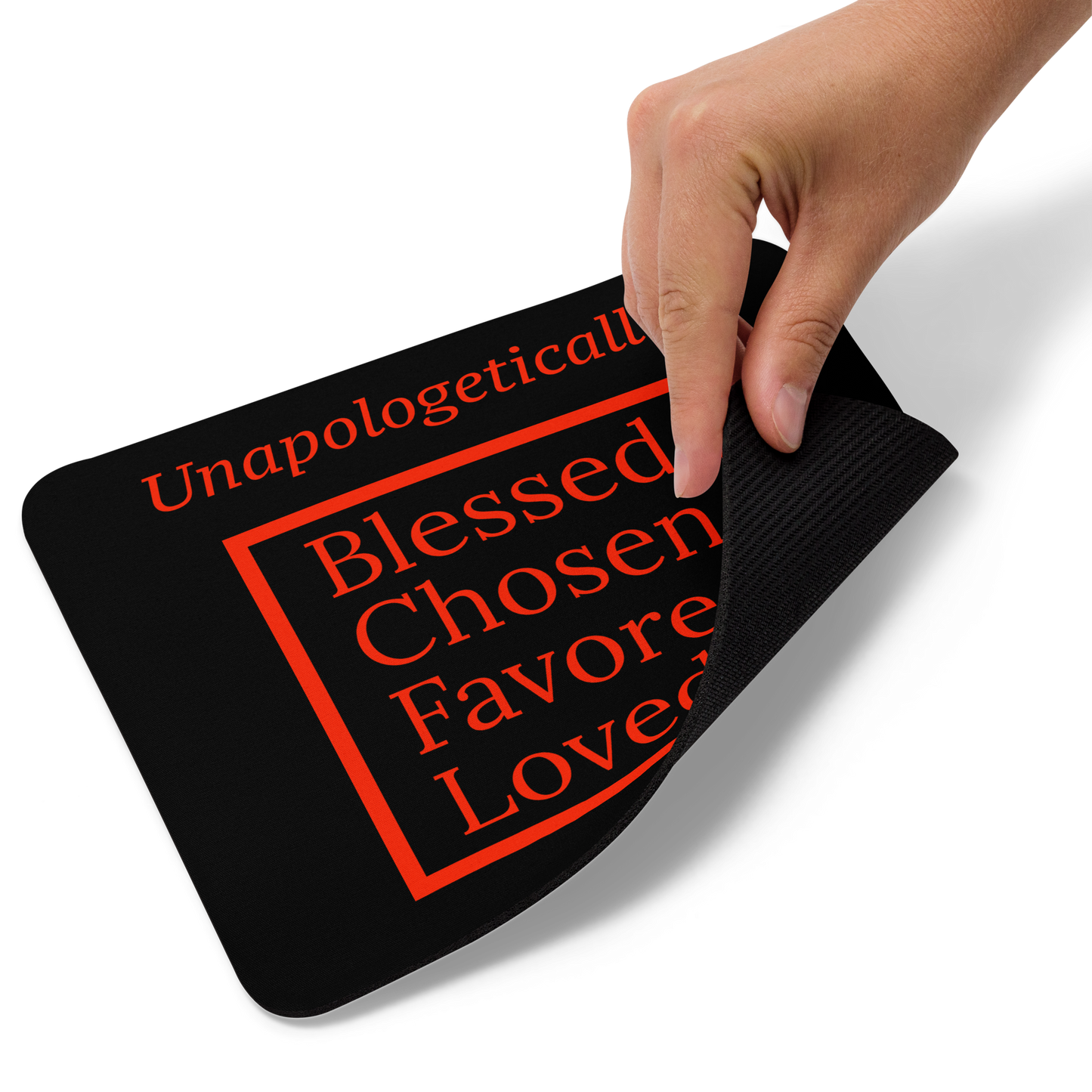 Inspirational Mouse pad - Unapologetic (Black/Red)