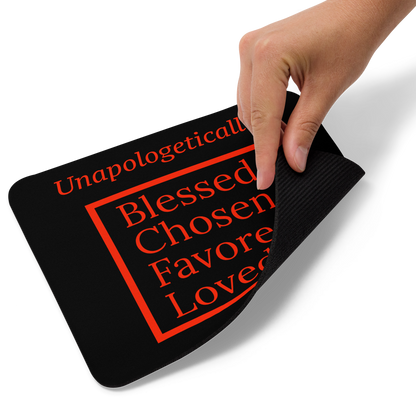 Inspirational Mouse pad - Unapologetic (Black/Red)