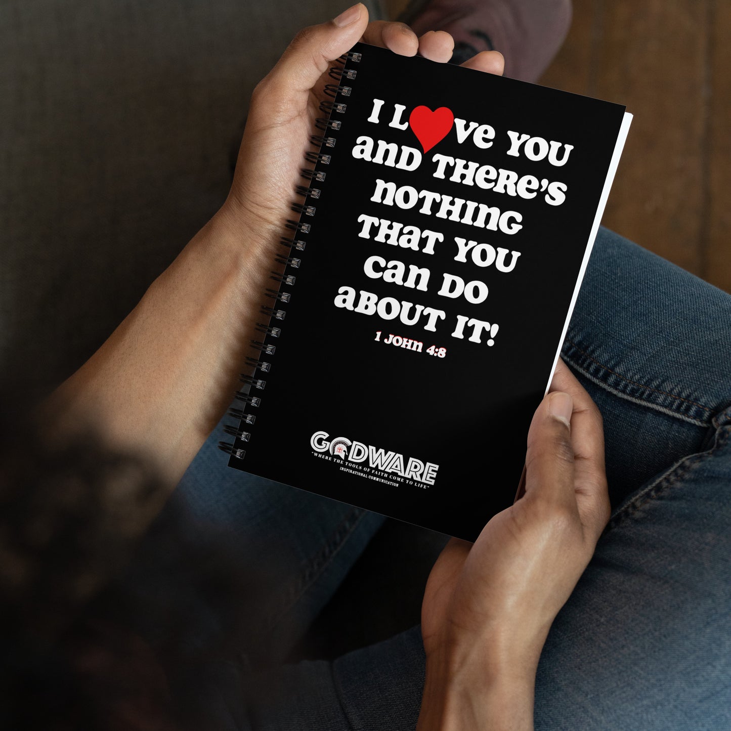 I Love You Spiral notebook - Black