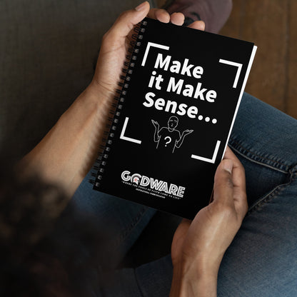 Make it Make Sense Spiral notebook - Black/White