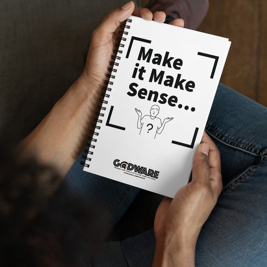 Make it Make Sense Spiral notebook - White/Black