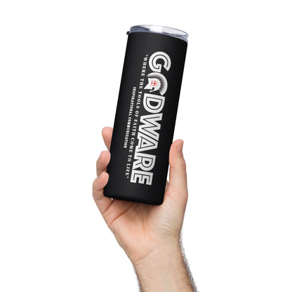 GodWare Logo Stainless steel tumbler - Black/White