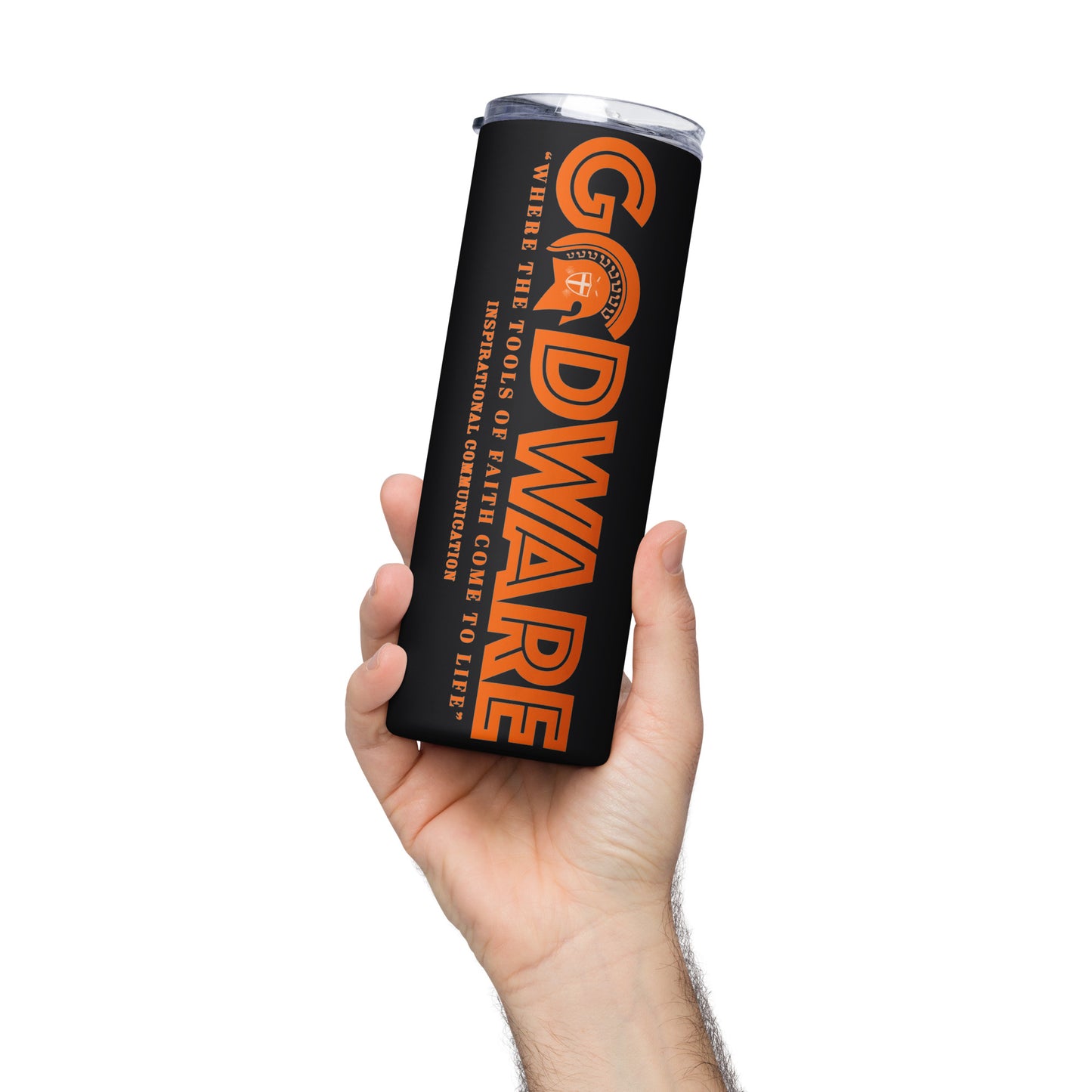 Godware Logo Stainless steel tumbler - Orange print