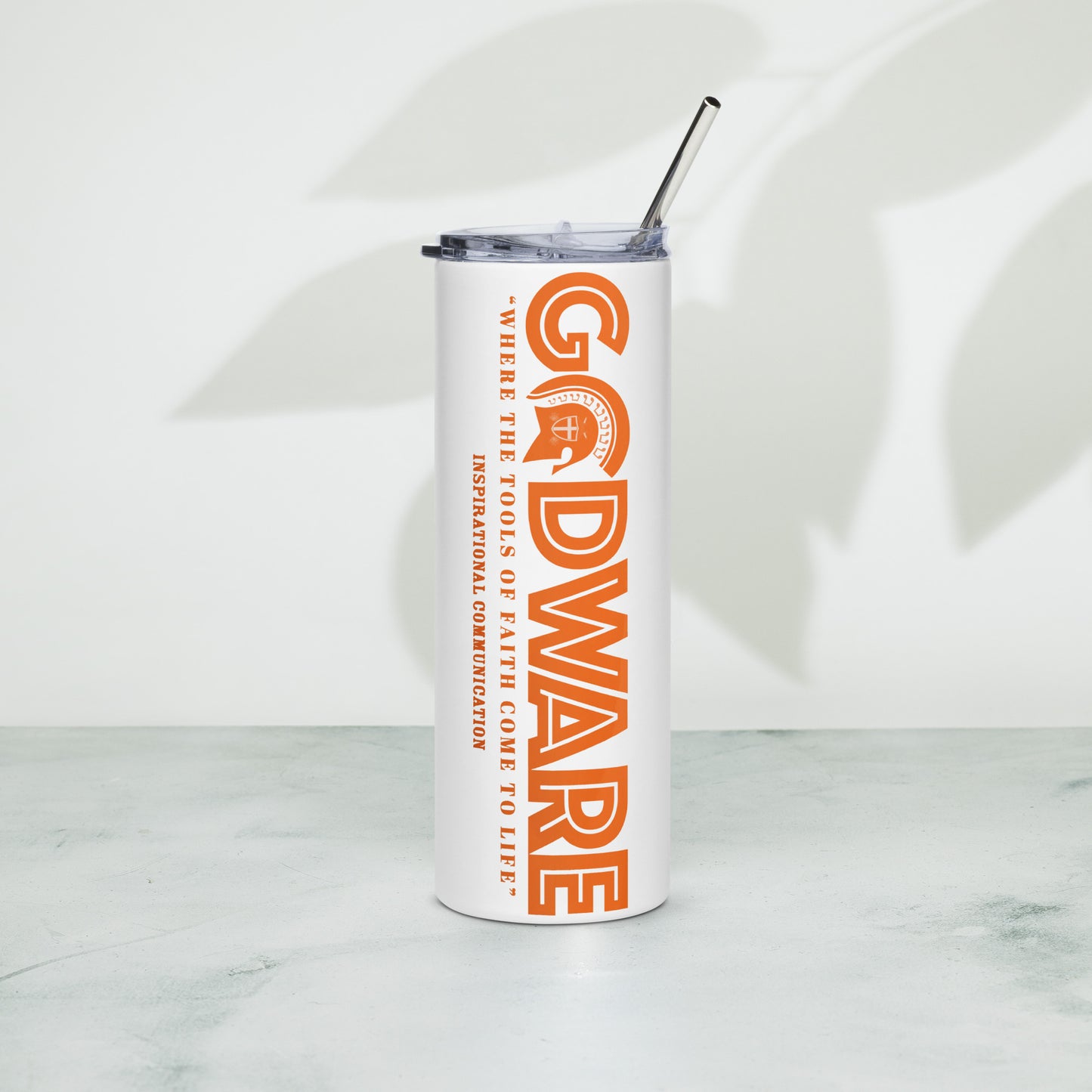 Godware Logo Stainless steel tumbler - Orange print