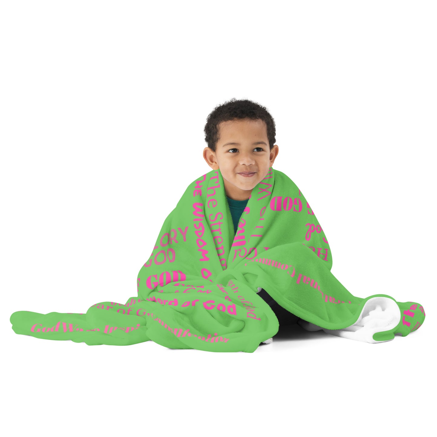 Attributes of God Inspirational Throw blanket- Pink/Green