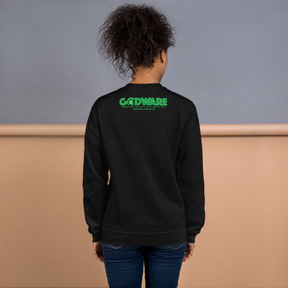 Unapologetic Inspirational Unisex Sweatshirt - Green print