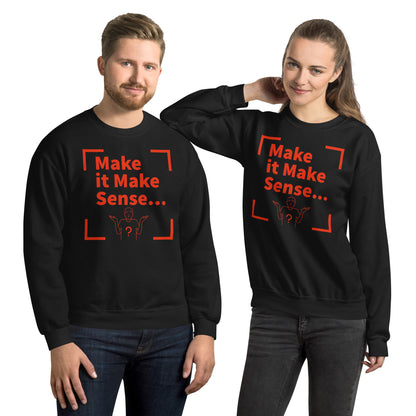 Make Sense Unisex Sweatshirt - Red Print