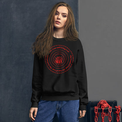 Attributes of God Unisex Sweatshirt - Red Spiral