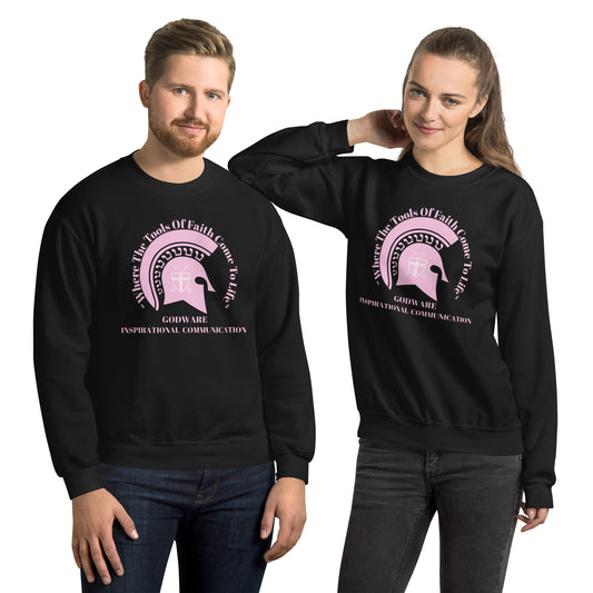 Godware Logo Unisex Sweatshirt - Light pink logo