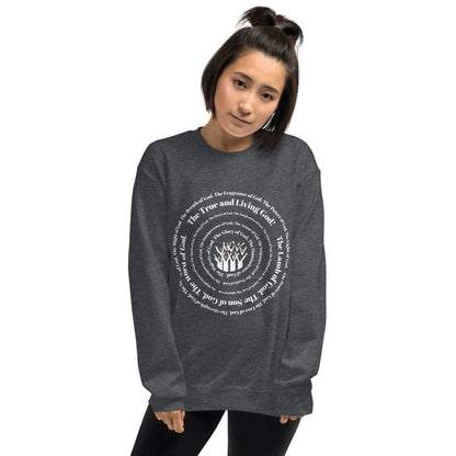 Attributes of God Unisex Sweatshirt - White Spiral