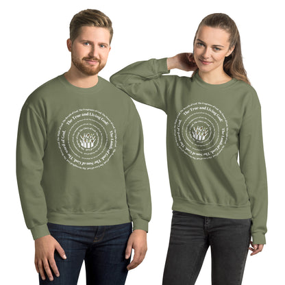 Attributes of God Unisex Sweatshirt - White Spiral