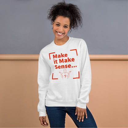 Make Sense Unisex Sweatshirt - Red Print