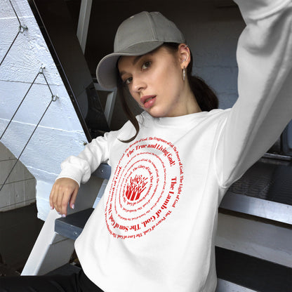 Attributes of God Unisex Sweatshirt - Red Spiral