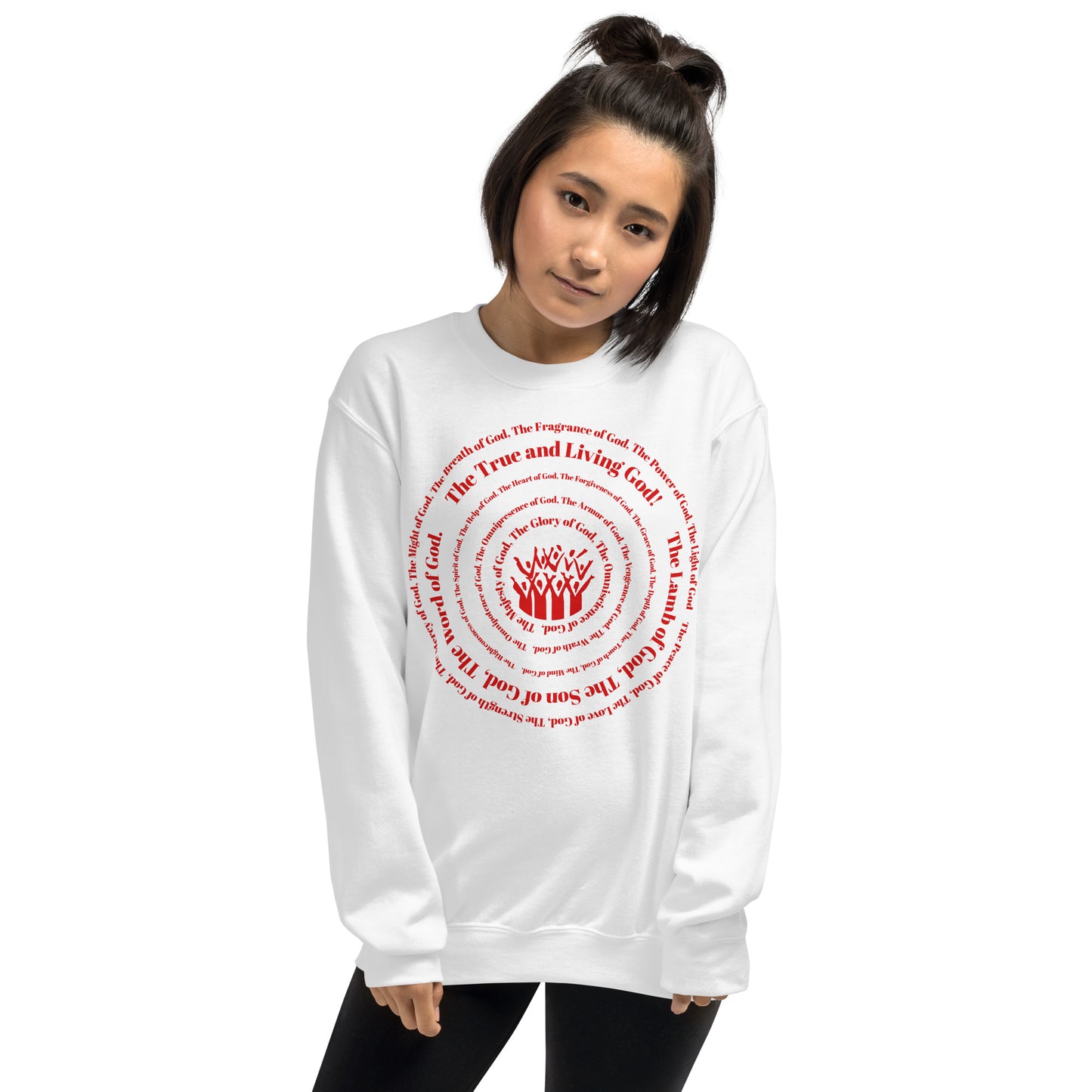 Attributes of God Unisex Sweatshirt - Red Spiral