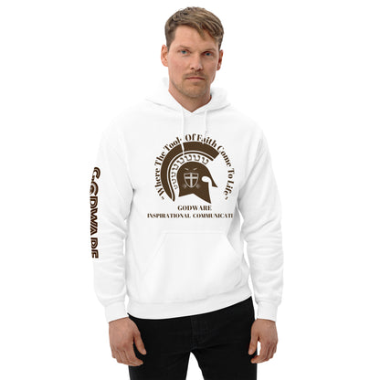 Godware Brand Helmet Logo Unisex hoodie - Brown logo