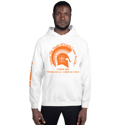 Godware Brand Helmet Logo Unisex hoodie - Orange logo