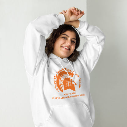 Godware Brand Helmet Logo Unisex hoodie - Orange logo