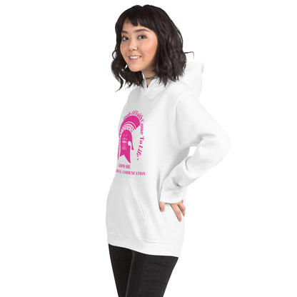 Godware Brand Helmet Logo Unisex hoodie - Hot Pink logo