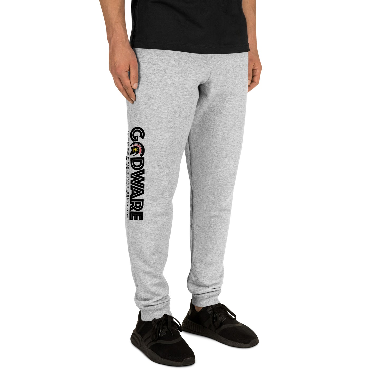 Brand Logo Unisex Joggers - Black print