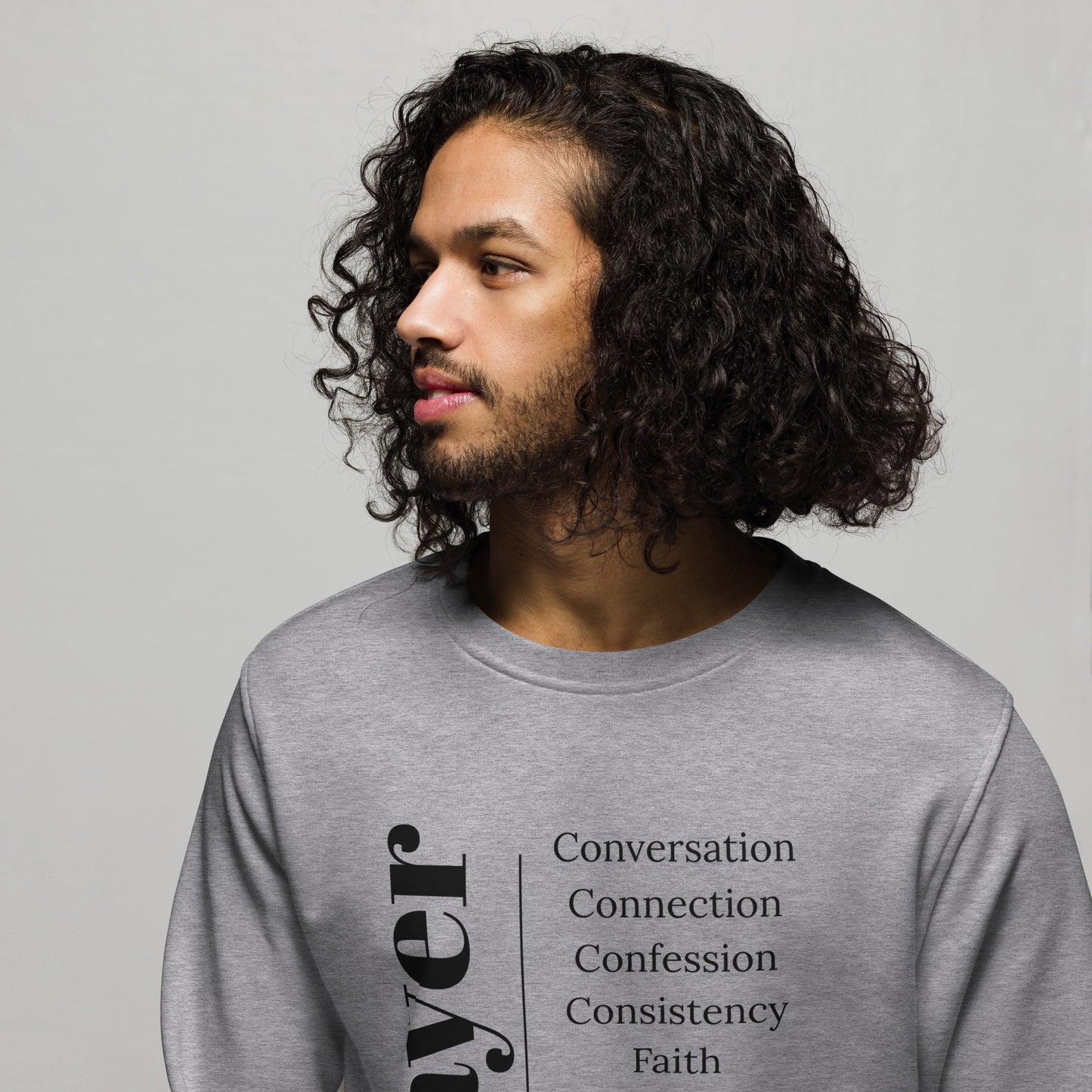 Prayer Collection, Inspirational "Organic" sweatshirt - Black Print