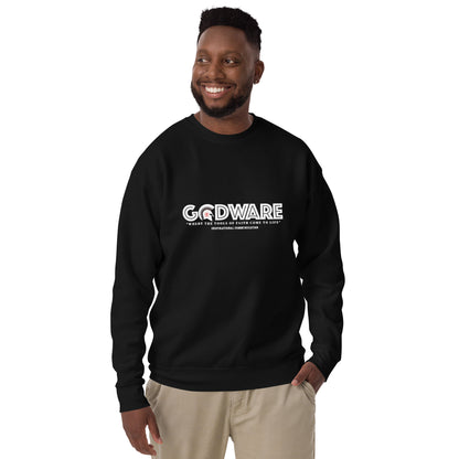 Godware logo (Premium Cotton) Sweatshirt  - White print