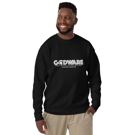 Godware phrase logo (Premium) Sweatshirt - White print