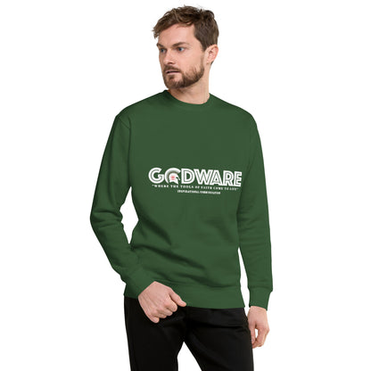 Godware logo (Premium Cotton) Sweatshirt  - White print