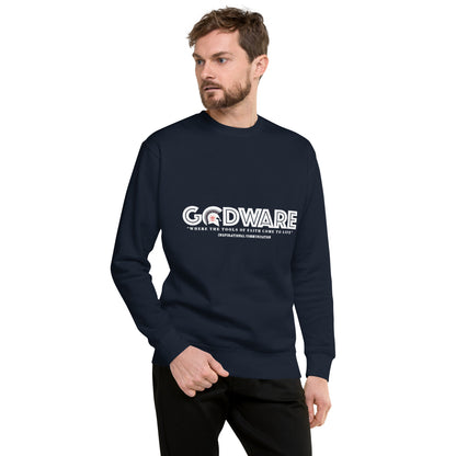 Godware logo (Premium Cotton) Sweatshirt  - White print