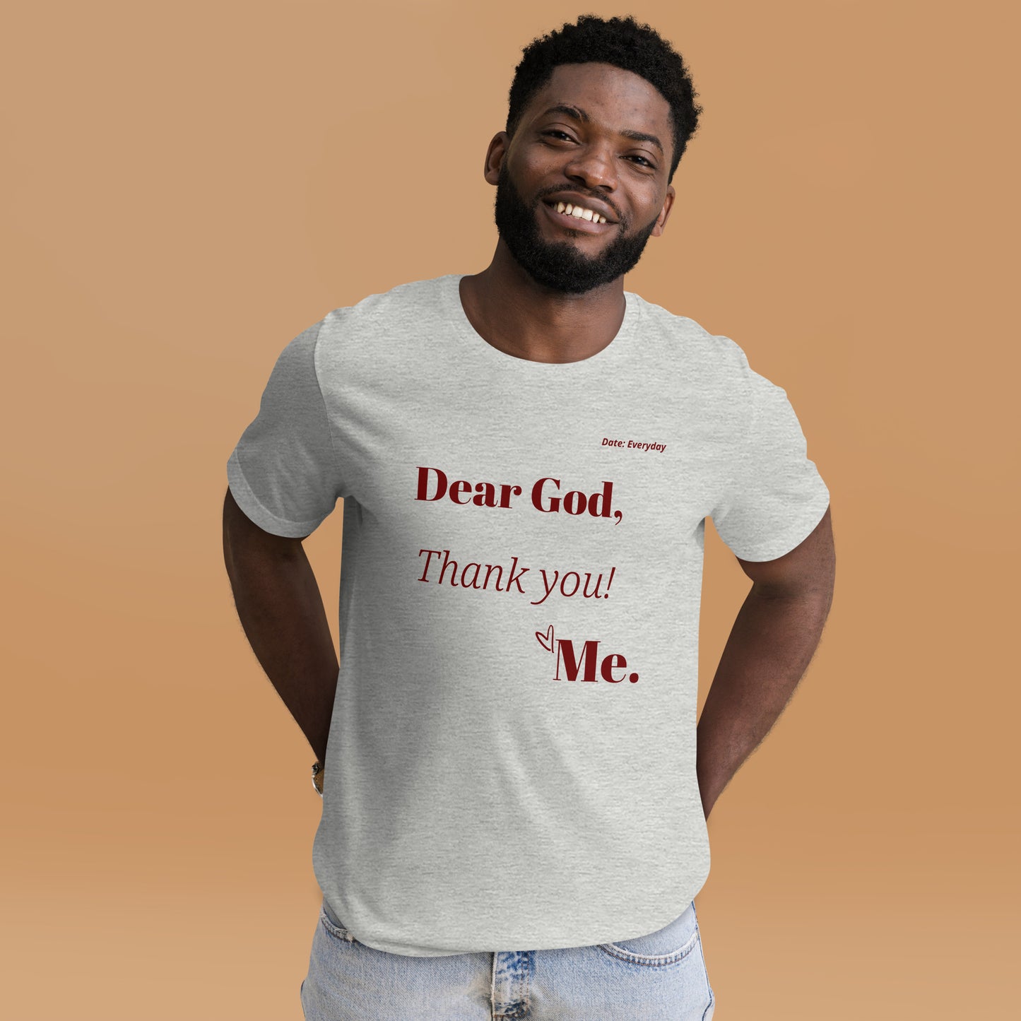 Dear God Unisex short-sleeved t-shirt - Wine Print